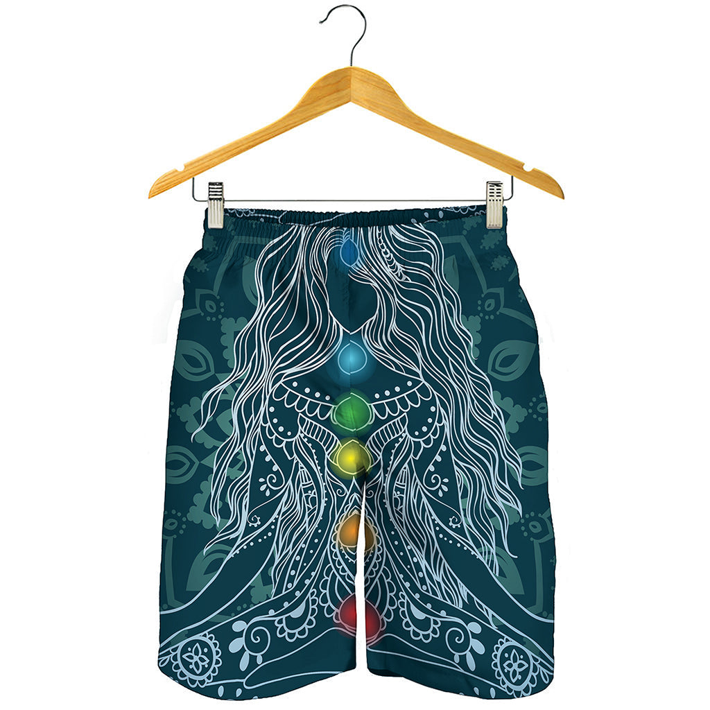 Bohemian Seven Chakras Print Men's Shorts