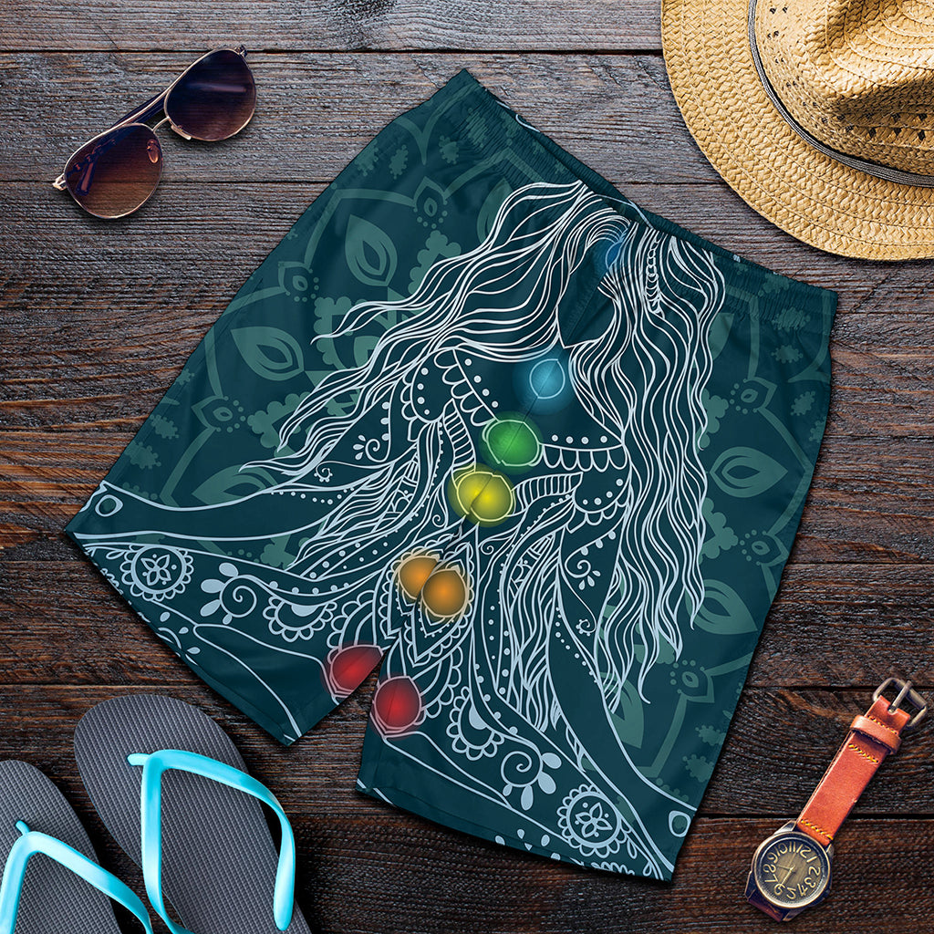 Bohemian Seven Chakras Print Men's Shorts