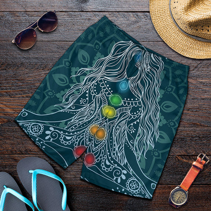 Bohemian Seven Chakras Print Men's Shorts