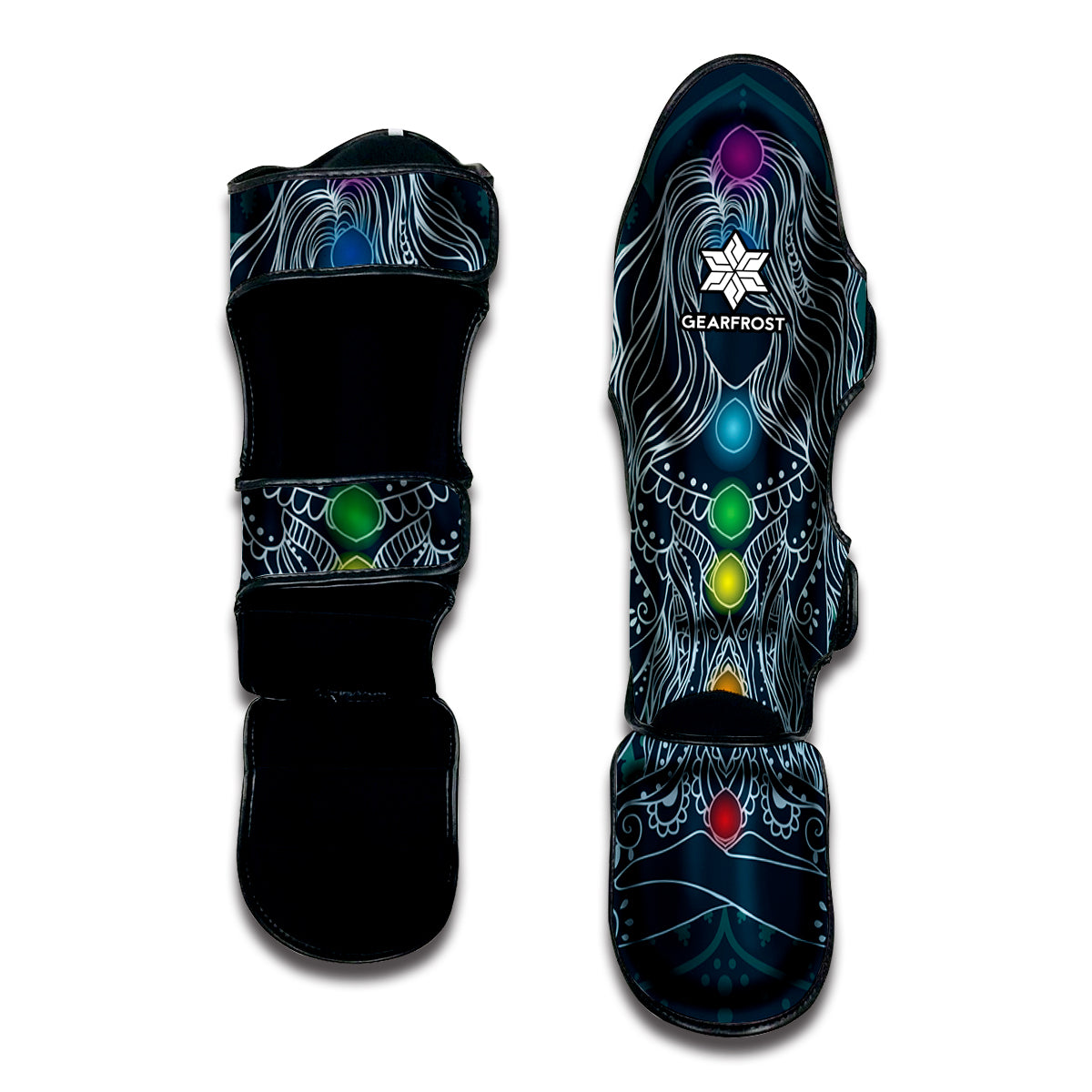 Bohemian Seven Chakras Print Muay Thai Shin Guard