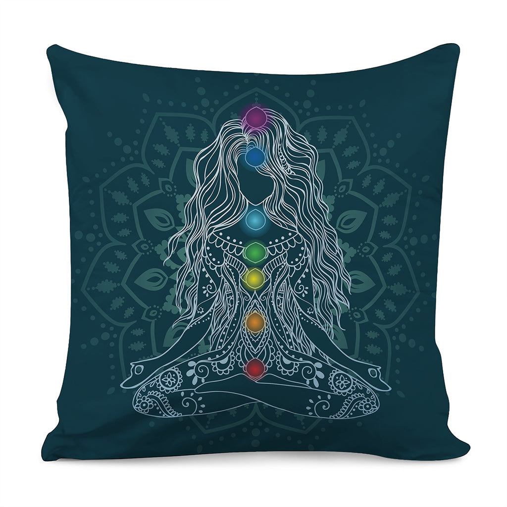 Bohemian Seven Chakras Print Pillow Cover