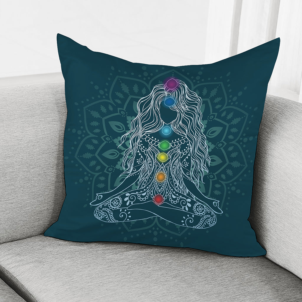 Bohemian Seven Chakras Print Pillow Cover