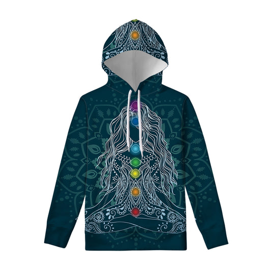 Bohemian Seven Chakras Print Pullover Hoodie