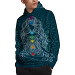 Bohemian Seven Chakras Print Pullover Hoodie