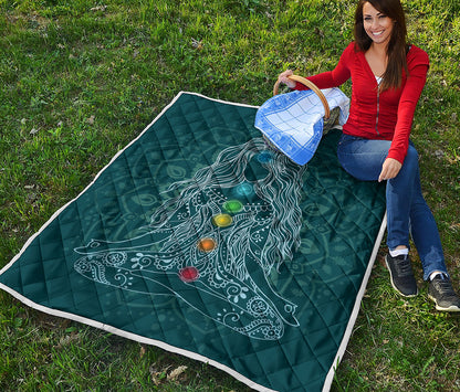 Bohemian Seven Chakras Print Quilt