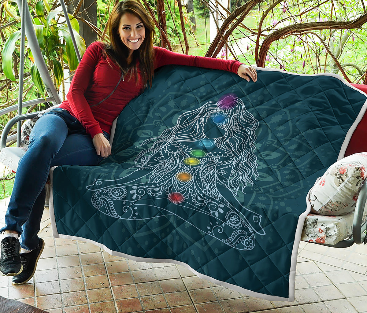Bohemian Seven Chakras Print Quilt
