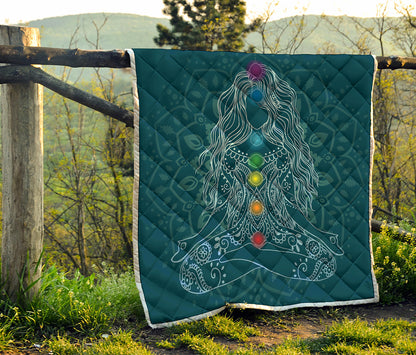 Bohemian Seven Chakras Print Quilt