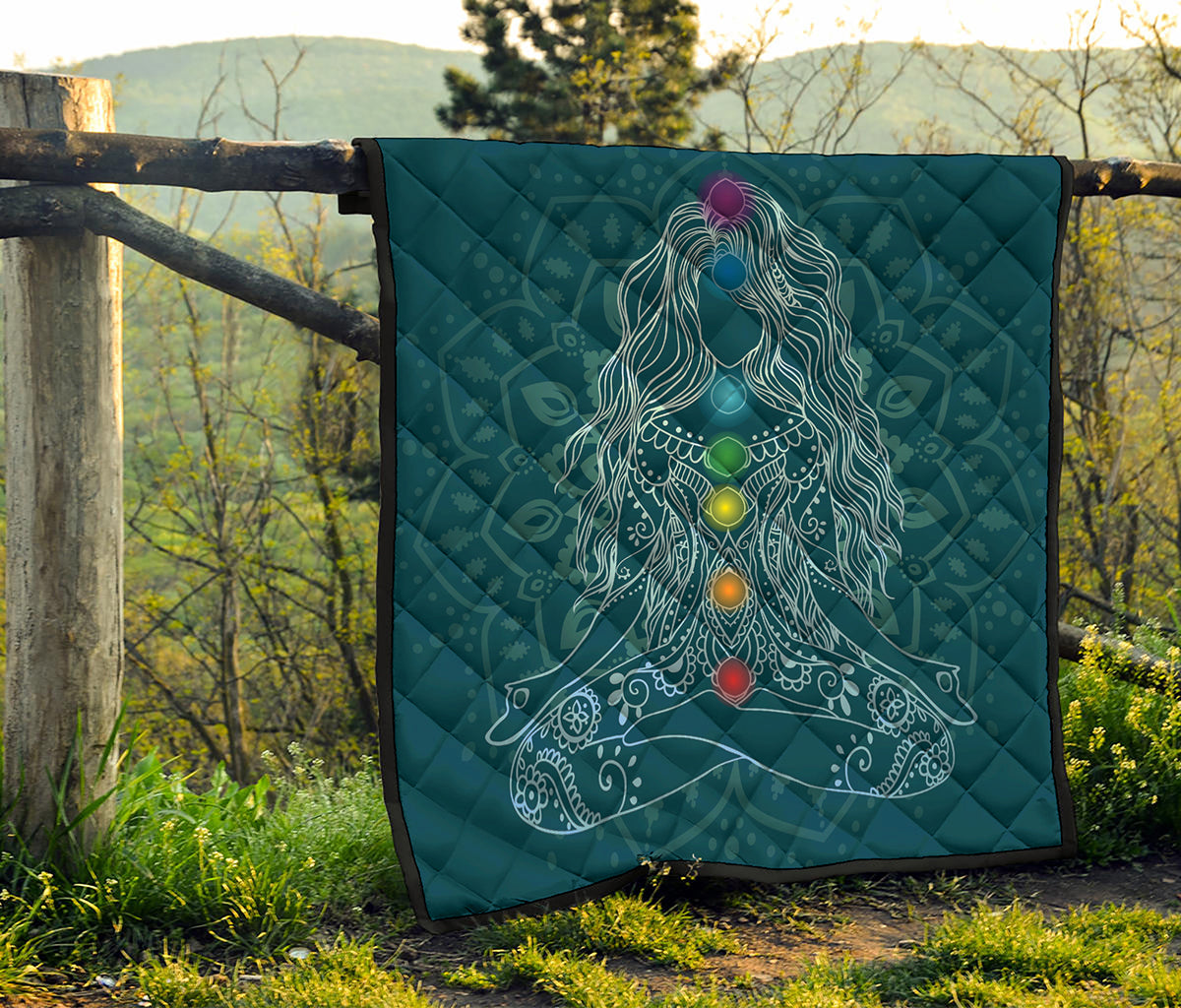 Bohemian Seven Chakras Print Quilt