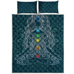 Bohemian Seven Chakras Print Quilt Bed Set