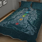 Bohemian Seven Chakras Print Quilt Bed Set