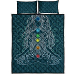 Bohemian Seven Chakras Print Quilt Bed Set