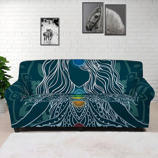 Bohemian Seven Chakras Print Sofa Cover