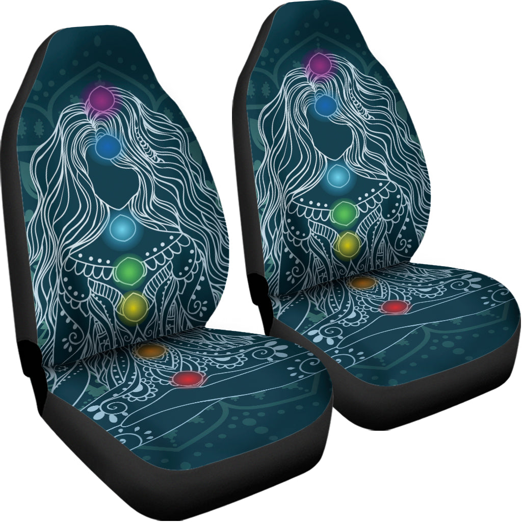 Bohemian Seven Chakras Print Universal Fit Car Seat Covers