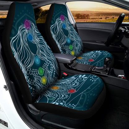 Bohemian Seven Chakras Print Universal Fit Car Seat Covers