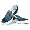 Bohemian Seven Chakras Print White Slip On Sneakers