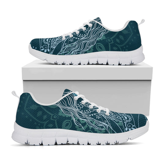Bohemian Seven Chakras Print White Sneakers