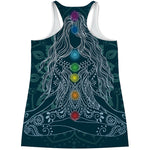 Bohemian Seven Chakras Print Women's Racerback Tank Top