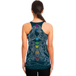 Bohemian Seven Chakras Print Women's Racerback Tank Top