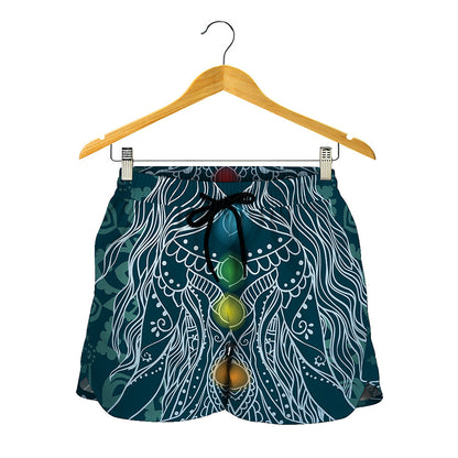Bohemian Seven Chakras Print Women's Shorts