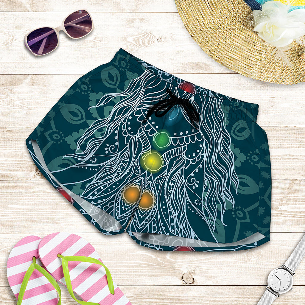 Bohemian Seven Chakras Print Women's Shorts