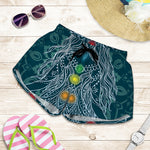 Bohemian Seven Chakras Print Women's Shorts