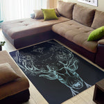 Bohemian Spiritual Deer Print Area Rug