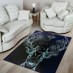 Bohemian Spiritual Deer Print Area Rug
