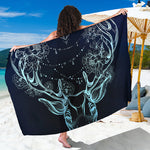 Bohemian Spiritual Deer Print Beach Sarong Wrap