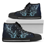 Bohemian Spiritual Deer Print Black High Top Shoes
