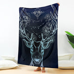 Bohemian Spiritual Deer Print Blanket