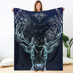 Bohemian Spiritual Deer Print Blanket