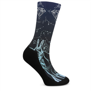 Bohemian Spiritual Deer Print Crew Socks