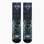 Bohemian Spiritual Deer Print Crew Socks