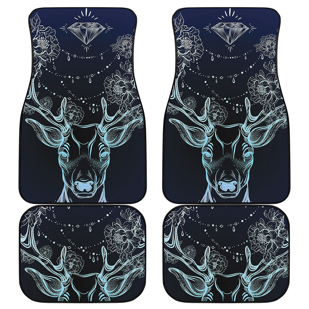 Bohemian Spiritual Deer Print Front and Back Car Floor Mats