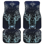 Bohemian Spiritual Deer Print Front and Back Car Floor Mats