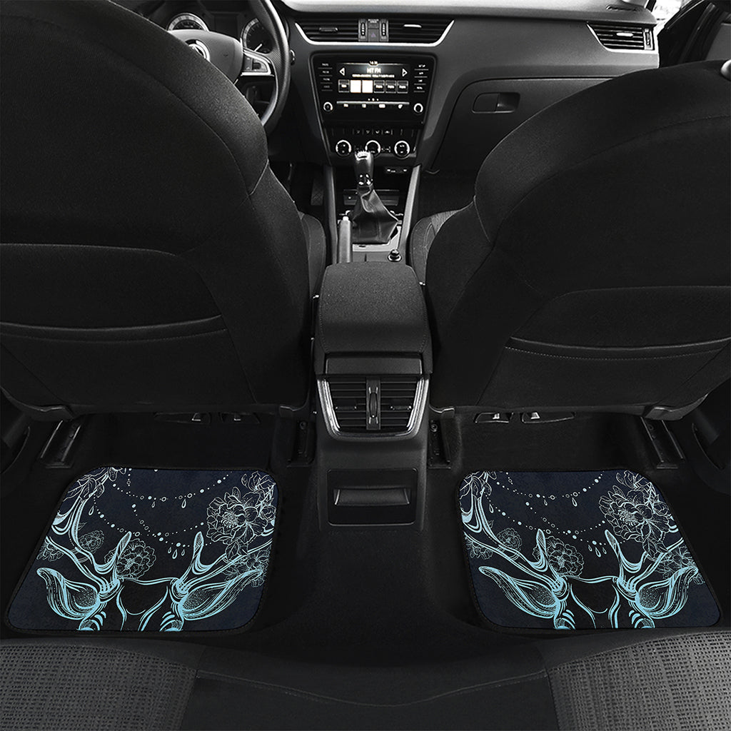 Bohemian Spiritual Deer Print Front and Back Car Floor Mats