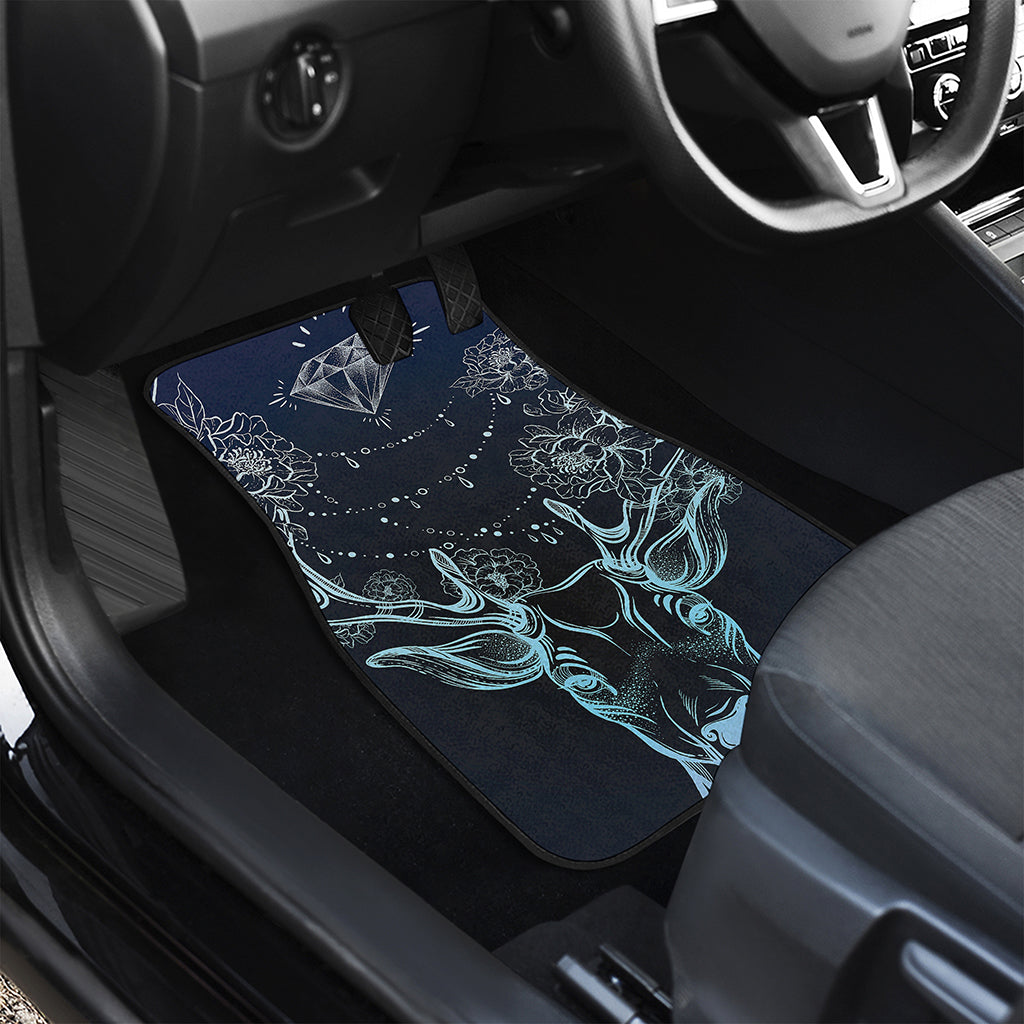 Bohemian Spiritual Deer Print Front and Back Car Floor Mats