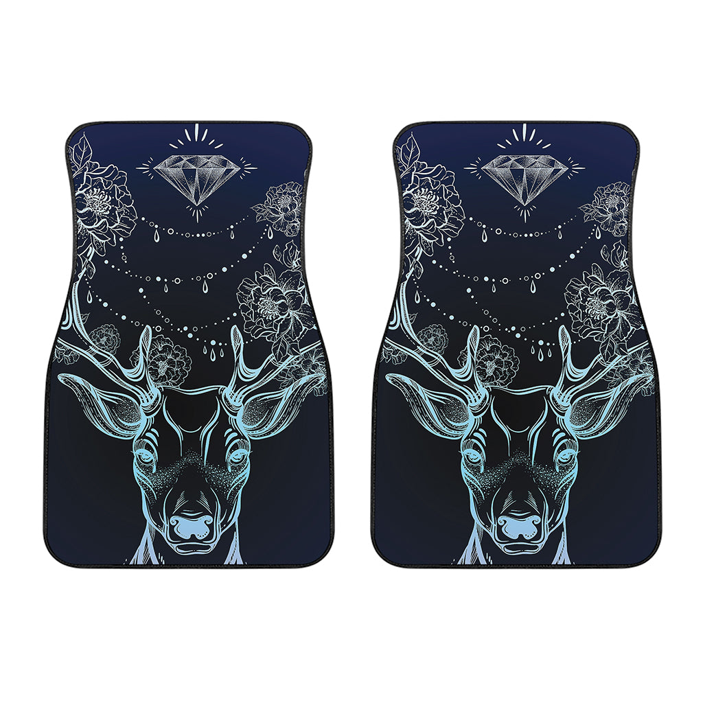 Bohemian Spiritual Deer Print Front Car Floor Mats