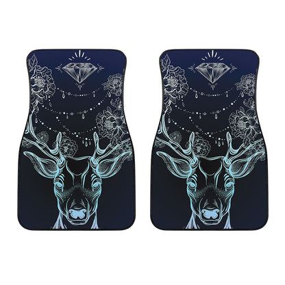 Bohemian Spiritual Deer Print Front Car Floor Mats