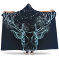 Bohemian Spiritual Deer Print Hooded Blanket