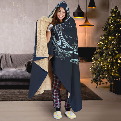 Bohemian Spiritual Deer Print Hooded Blanket