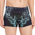 Bohemian Spiritual Deer Print Men's Boxer Briefs
