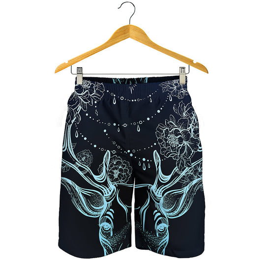 Bohemian Spiritual Deer Print Men's Shorts