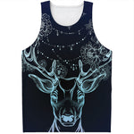 Bohemian Spiritual Deer Print Men's Tank Top