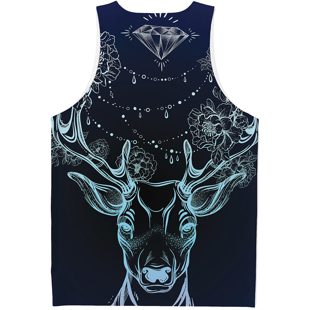Bohemian Spiritual Deer Print Men's Tank Top