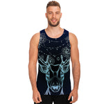Bohemian Spiritual Deer Print Men's Tank Top