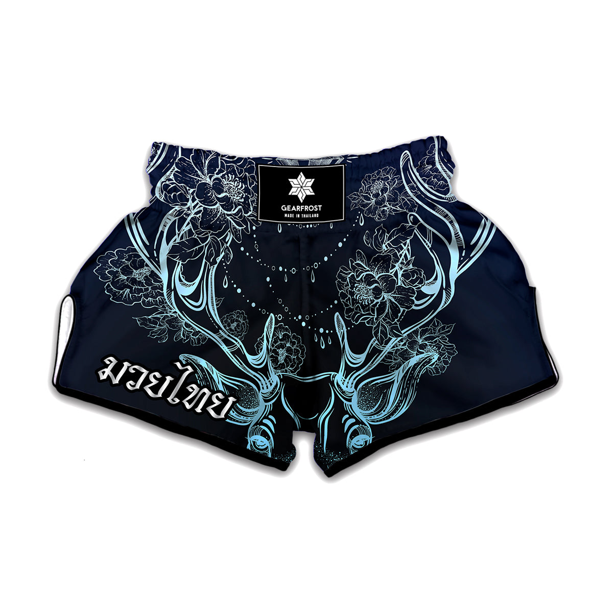 Bohemian Spiritual Deer Print Muay Thai Boxing Shorts