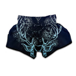 Bohemian Spiritual Deer Print Muay Thai Boxing Shorts