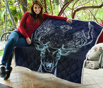Bohemian Spiritual Deer Print Quilt