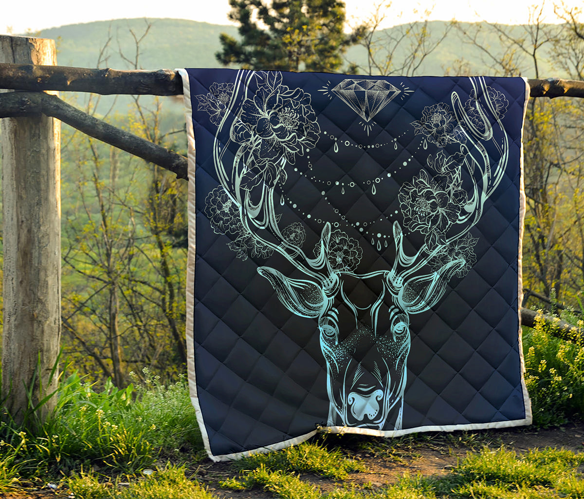 Bohemian Spiritual Deer Print Quilt